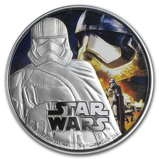 2016 Niue 1 oz Silver $2 Star Wars Captain Phasma (w/Box & COA) 2016 Niue 1 oz Silver $2 Star Wars Captain Phasma (w/Box & COA)